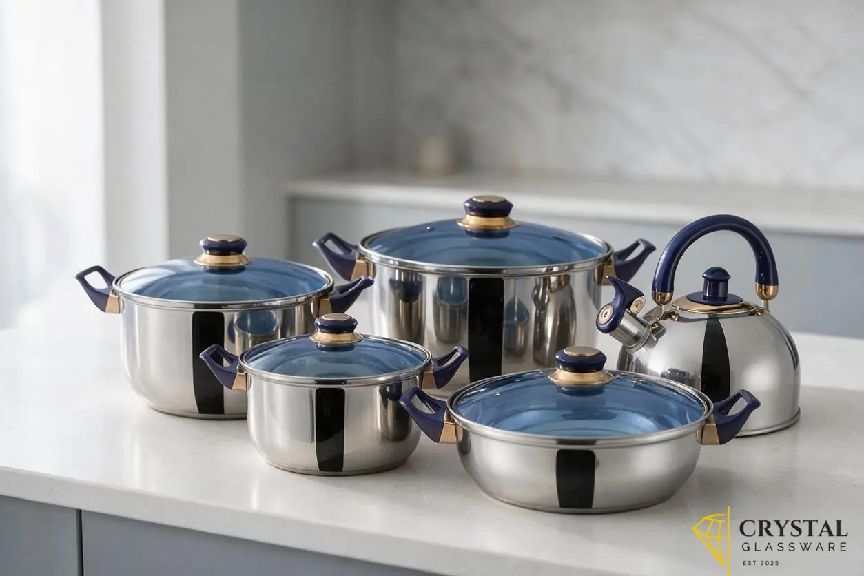 6-piece stainless steel cookware set
